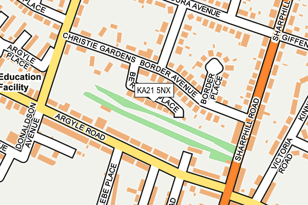 KA21 5NX map - OS OpenMap – Local (Ordnance Survey) KA21 5NX map - OS OpenMap – Local (Ordnance Survey)