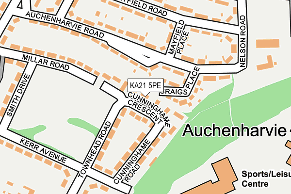KA21 5PE map - OS OpenMap – Local (Ordnance Survey) KA21 5PE map - OS OpenMap – Local (Ordnance Survey)