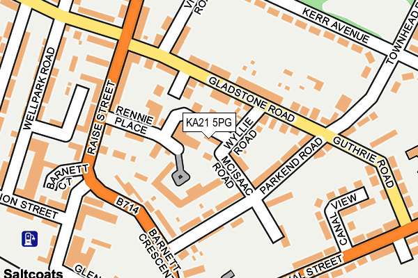 KA21 5PG map - OS OpenMap – Local (Ordnance Survey) KA21 5PG map - OS OpenMap – Local (Ordnance Survey)