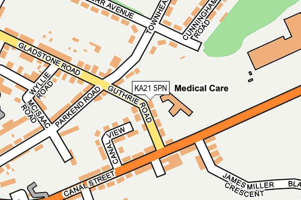 KA21 5PN map - OS OpenMap – Local (Ordnance Survey) KA21 5PN map - OS OpenMap – Local (Ordnance Survey)