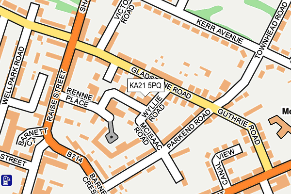 KA21 5PQ map - OS OpenMap – Local (Ordnance Survey) KA21 5PQ map - OS OpenMap – Local (Ordnance Survey)