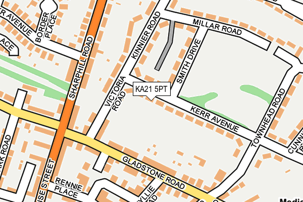 KA21 5PT map - OS OpenMap – Local (Ordnance Survey) KA21 5PT map - OS OpenMap – Local (Ordnance Survey)