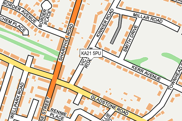 KA21 5PU map - OS OpenMap – Local (Ordnance Survey) KA21 5PU map - OS OpenMap – Local (Ordnance Survey)