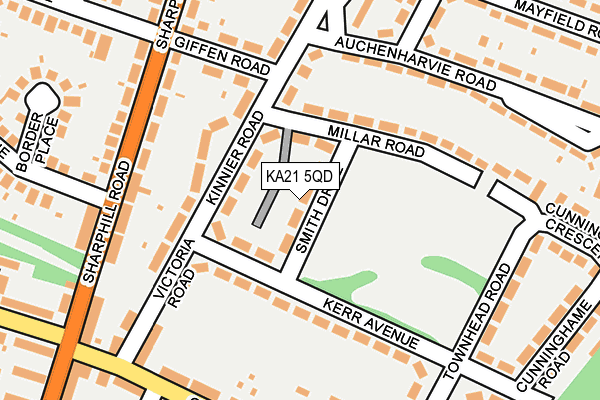 KA21 5QD map - OS OpenMap – Local (Ordnance Survey) KA21 5QD map - OS OpenMap – Local (Ordnance Survey)