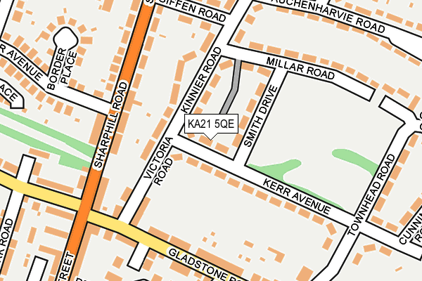 KA21 5QE map - OS OpenMap – Local (Ordnance Survey) KA21 5QE map - OS OpenMap – Local (Ordnance Survey)