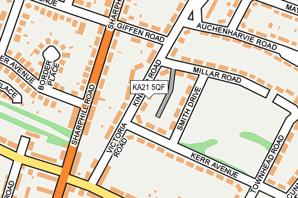 KA21 5QF map - OS OpenMap – Local (Ordnance Survey) KA21 5QF map - OS OpenMap – Local (Ordnance Survey)