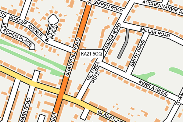 KA21 5QQ map - OS OpenMap – Local (Ordnance Survey) KA21 5QQ map - OS OpenMap – Local (Ordnance Survey)