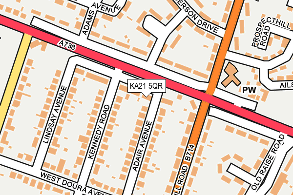 KA21 5QR map - OS OpenMap – Local (Ordnance Survey) KA21 5QR map - OS OpenMap – Local (Ordnance Survey)