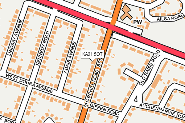 KA21 5QT map - OS OpenMap – Local (Ordnance Survey) KA21 5QT map - OS OpenMap – Local (Ordnance Survey)