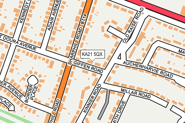 KA21 5QX map - OS OpenMap – Local (Ordnance Survey) KA21 5QX map - OS OpenMap – Local (Ordnance Survey)