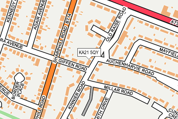 KA21 5QY map - OS OpenMap – Local (Ordnance Survey) KA21 5QY map - OS OpenMap – Local (Ordnance Survey)