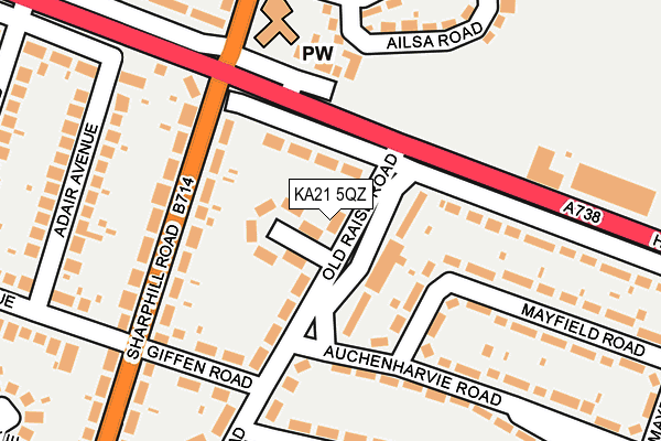 KA21 5QZ map - OS OpenMap – Local (Ordnance Survey) KA21 5QZ map - OS OpenMap – Local (Ordnance Survey)