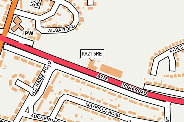 KA21 5RE map - OS OpenMap – Local (Ordnance Survey) KA21 5RE map - OS OpenMap – Local (Ordnance Survey)