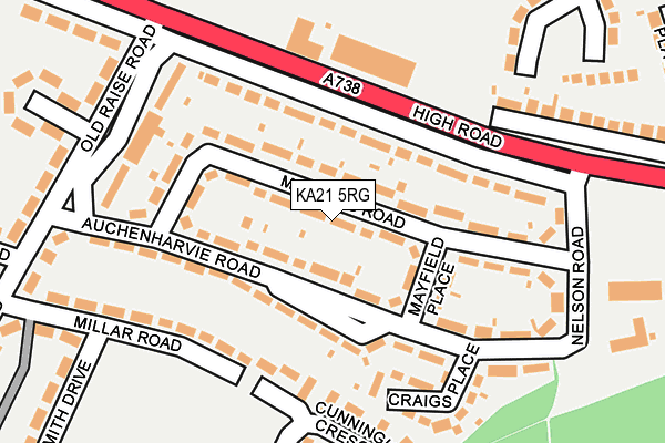KA21 5RG map - OS OpenMap – Local (Ordnance Survey) KA21 5RG map - OS OpenMap – Local (Ordnance Survey)