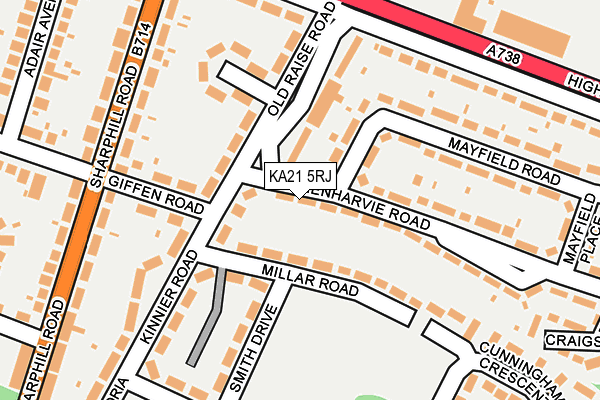 KA21 5RJ map - OS OpenMap – Local (Ordnance Survey) KA21 5RJ map - OS OpenMap – Local (Ordnance Survey)