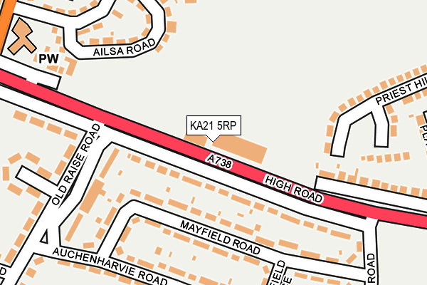 KA21 5RP map - OS OpenMap – Local (Ordnance Survey) KA21 5RP map - OS OpenMap – Local (Ordnance Survey)