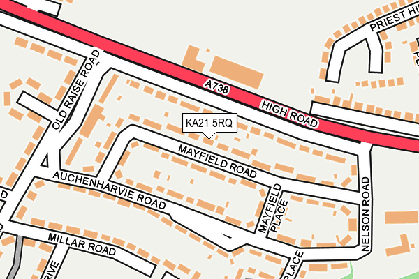 KA21 5RQ map - OS OpenMap – Local (Ordnance Survey) KA21 5RQ map - OS OpenMap – Local (Ordnance Survey)