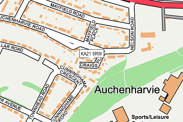 KA21 5RW map - OS OpenMap – Local (Ordnance Survey) KA21 5RW map - OS OpenMap – Local (Ordnance Survey)