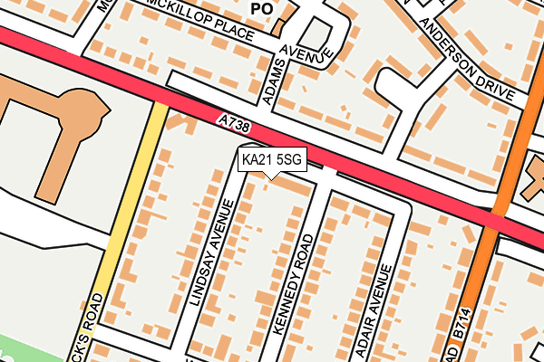 KA21 5SG map - OS OpenMap – Local (Ordnance Survey) KA21 5SG map - OS OpenMap – Local (Ordnance Survey)
