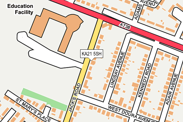 KA21 5SH map - OS OpenMap – Local (Ordnance Survey) KA21 5SH map - OS OpenMap – Local (Ordnance Survey)