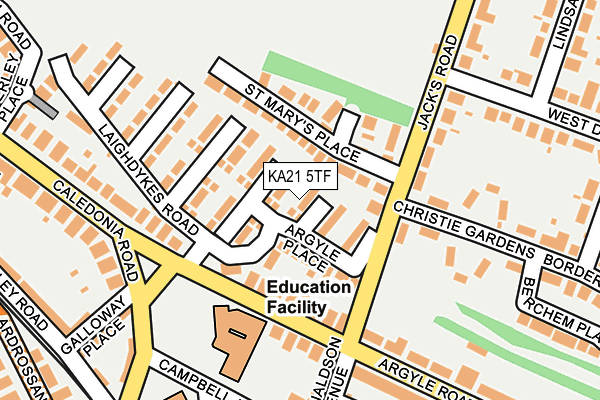 KA21 5TF map - OS OpenMap – Local (Ordnance Survey) KA21 5TF map - OS OpenMap – Local (Ordnance Survey)