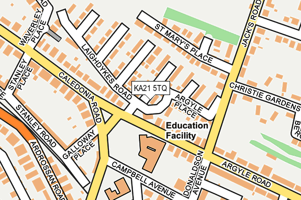 KA21 5TQ map - OS OpenMap – Local (Ordnance Survey) KA21 5TQ map - OS OpenMap – Local (Ordnance Survey)