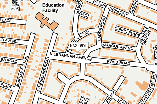 KA21 6DL map - OS OpenMap – Local (Ordnance Survey)