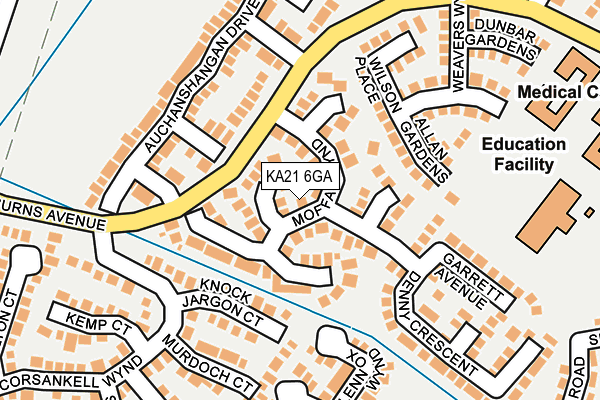 KA21 6GA map - OS OpenMap – Local (Ordnance Survey)