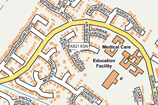 KA21 6GN map - OS OpenMap – Local (Ordnance Survey)