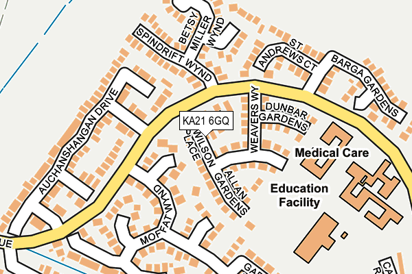 KA21 6GQ map - OS OpenMap – Local (Ordnance Survey)