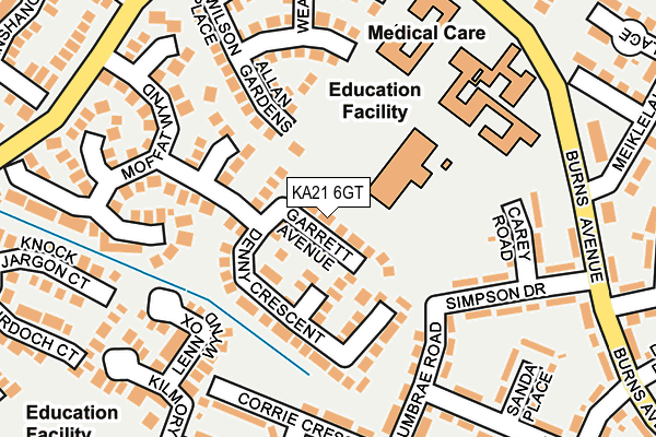 KA21 6GT map - OS OpenMap – Local (Ordnance Survey)