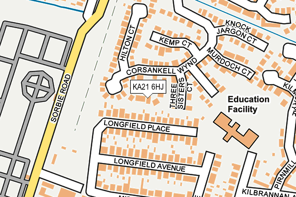 KA21 6HJ map - OS OpenMap – Local (Ordnance Survey)