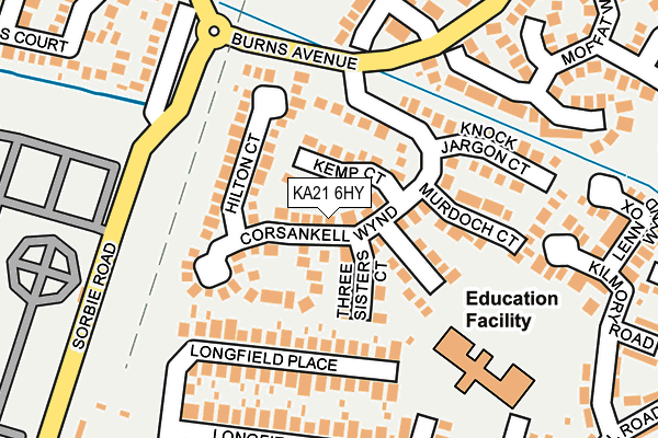 KA21 6HY map - OS OpenMap – Local (Ordnance Survey)