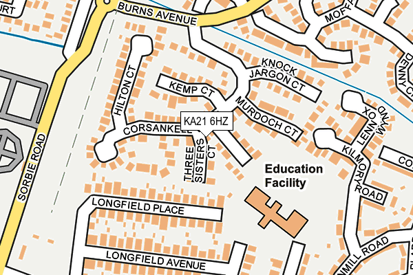 KA21 6HZ map - OS OpenMap – Local (Ordnance Survey)
