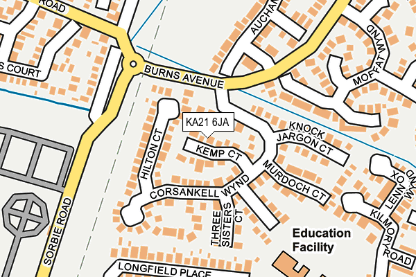 KA21 6JA map - OS OpenMap – Local (Ordnance Survey)