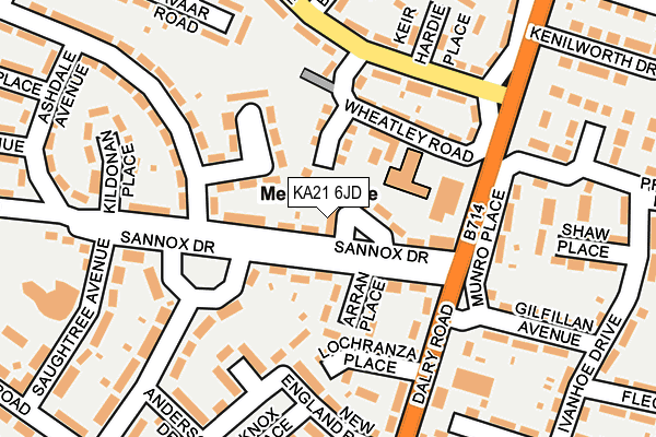 KA21 6JD map - OS OpenMap – Local (Ordnance Survey) KA21 6JD map - OS OpenMap – Local (Ordnance Survey)