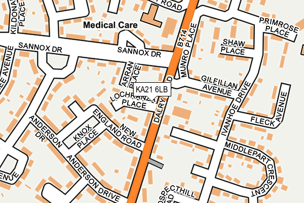 KA21 6LB map - OS OpenMap – Local (Ordnance Survey)
