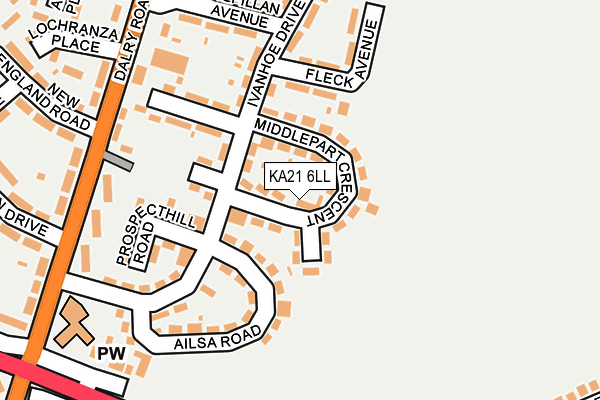 KA21 6LL map - OS OpenMap – Local (Ordnance Survey)