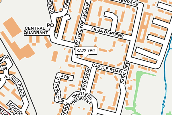 KA22 7BG map - OS OpenMap – Local (Ordnance Survey) KA22 7BG map - OS OpenMap – Local (Ordnance Survey)