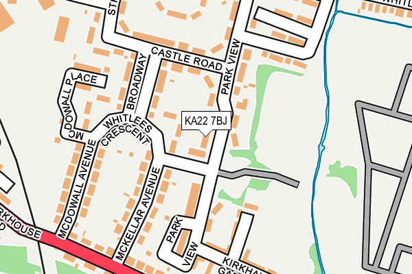 KA22 7BJ map - OS OpenMap – Local (Ordnance Survey) KA22 7BJ map - OS OpenMap – Local (Ordnance Survey)
