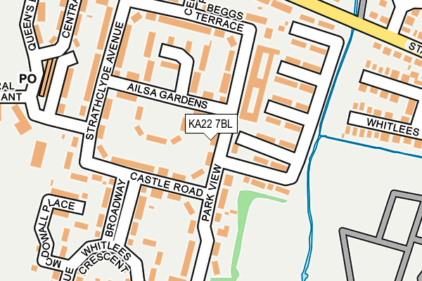 KA22 7BL map - OS OpenMap – Local (Ordnance Survey) KA22 7BL map - OS OpenMap – Local (Ordnance Survey)