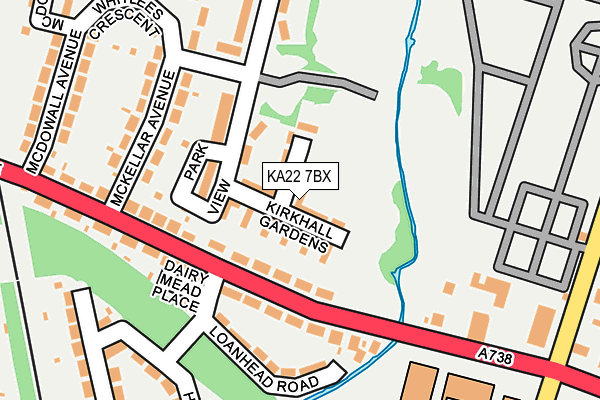 KA22 7BX map - OS OpenMap – Local (Ordnance Survey) KA22 7BX map - OS OpenMap – Local (Ordnance Survey)