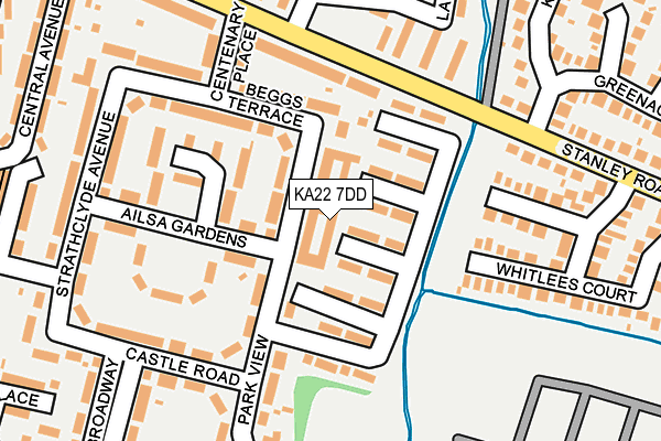 KA22 7DD map - OS OpenMap – Local (Ordnance Survey) KA22 7DD map - OS OpenMap – Local (Ordnance Survey)