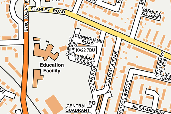 KA22 7DU map - OS OpenMap – Local (Ordnance Survey) KA22 7DU map - OS OpenMap – Local (Ordnance Survey)