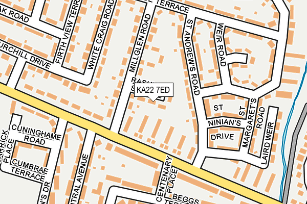KA22 7ED map - OS OpenMap – Local (Ordnance Survey) KA22 7ED map - OS OpenMap – Local (Ordnance Survey)