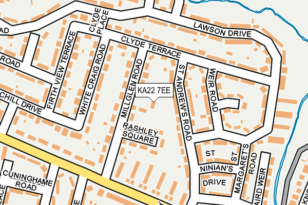 KA22 7EE map - OS OpenMap – Local (Ordnance Survey) KA22 7EE map - OS OpenMap – Local (Ordnance Survey)