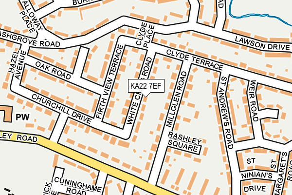 KA22 7EF map - OS OpenMap – Local (Ordnance Survey) KA22 7EF map - OS OpenMap – Local (Ordnance Survey)