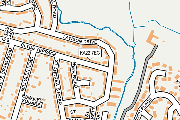 KA22 7EG map - OS OpenMap – Local (Ordnance Survey)