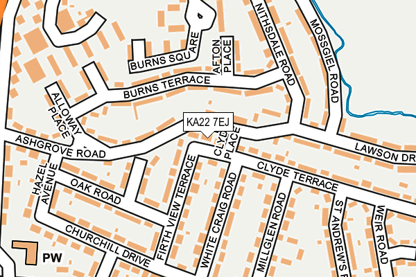 KA22 7EJ map - OS OpenMap – Local (Ordnance Survey) KA22 7EJ map - OS OpenMap – Local (Ordnance Survey)