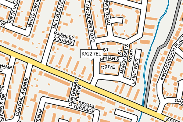 KA22 7EL map - OS OpenMap – Local (Ordnance Survey) KA22 7EL map - OS OpenMap – Local (Ordnance Survey)
